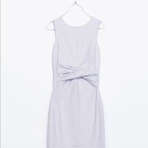 Zara Dresses - Zara Lilac Heather Twist Front Mini Bodycon Dress Zara Dresses - Zara Lilac Heather Twist Front Mini Bodycon Dress